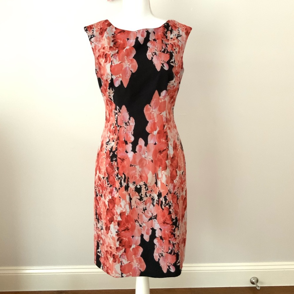 Adriana Papell Sleeveless Floral Dress